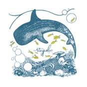 Whaleshark coral design t shirt