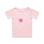 Coral heart infant tee