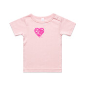Coral heart infant tee